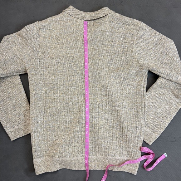 Buffalo David Bitton Mens lg Fleece Lined Button-Up Knit Tan Sweater Cardigan FS - Picture 12 of 12